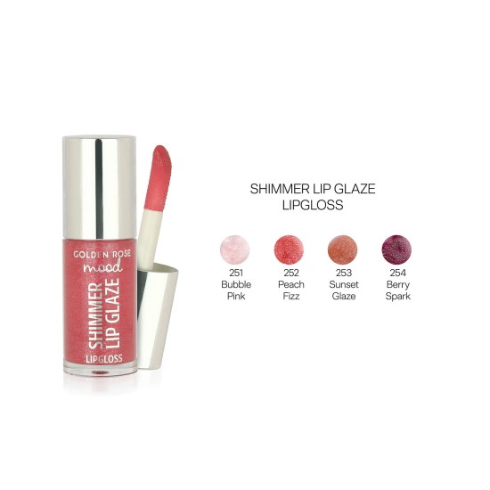 لیپ گلس شاین دار گلدن رز مدل Shimmer Lip Glaze
