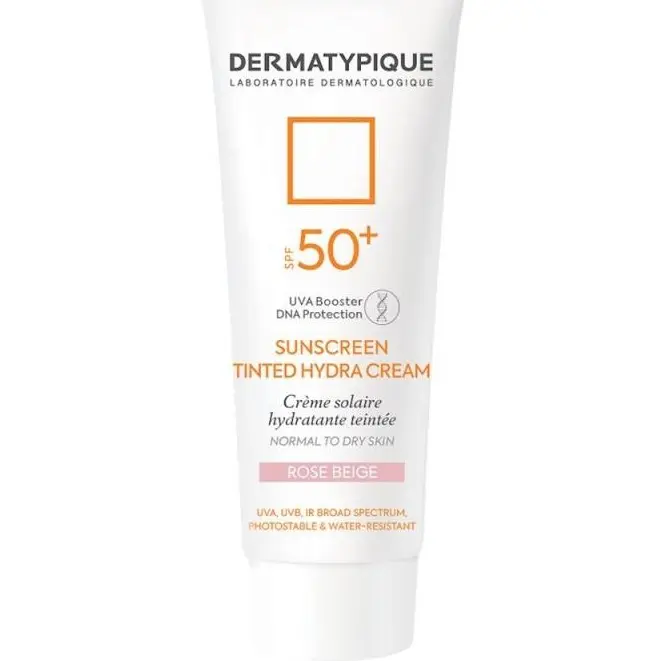 ضد افتاب رنگی هیدرا پوست خشک spf50 درماتیپیک رز بژ
